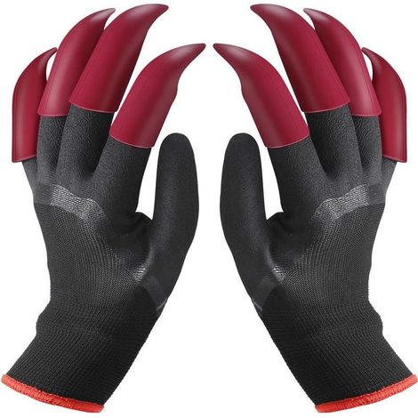 Garden Gloves with Waterproof Claws Gardening Engineering Gloves for Digging Planting Farm Work Gloves with 8 Claws for Garden (1/4)