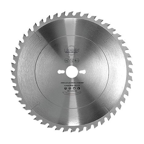 Leman – Lame de scie circulaire carbure 250mm – Alésage 30mm – 60 dents – Pour bois dur et exotique – Coupe nette sans éclat (1/7)