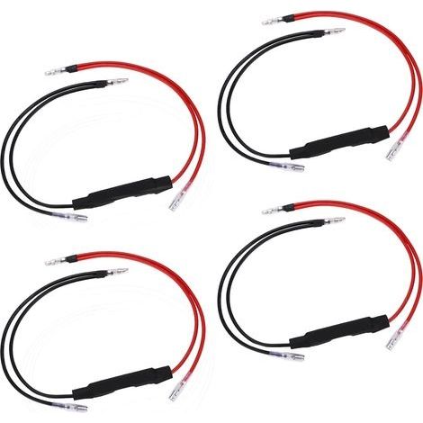 4 Pièces Moto LED Résistances de Charge Résistances de Puissance, contrôleur de flash d'erreur de correction de voyant de clignotant de LED de moto -10W 10Ω (1/4)
