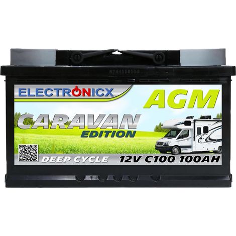 Electronicx Caravan Edition Batterie AGM 100 AH 12V Wohnmobil Boot Versorgung (1/5)