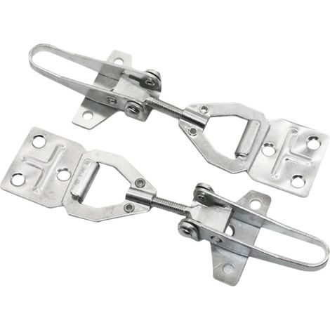 Lot de 2 Pinces à Bascule en Acier Galvanisé Argenté Verrouillage pour Casier à Ruche, Outil Robuste pour Apiculture et Fixation Sécurisée (1/5)