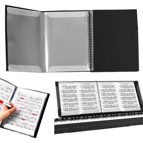 Classeur de partitions A4 - Non spécifié - Modifiable - 40 poches - Léger - Durable (1/4)