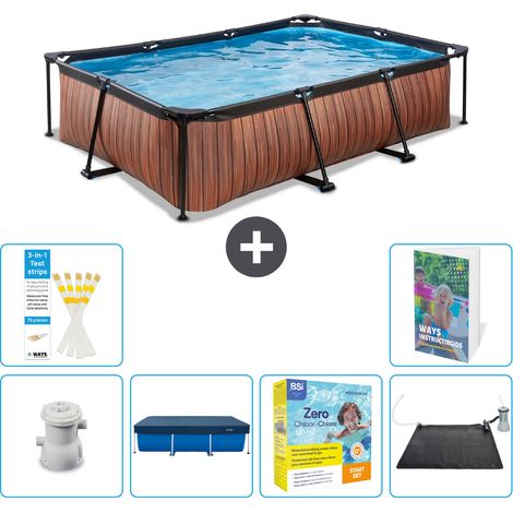 Exit-toys Piscina Exit Rectangular - Efecto madera - 300x200x65 cm - 7-piezas  S234 (1/5)