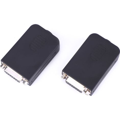 2Pcs DB15-M1-01 Connecteur série femelle à bornier avec boîtier noir, adaptateur de dérivation type écrou (1/5)