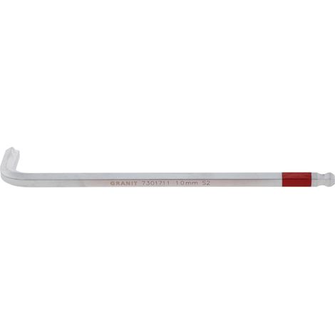 Llave Allen de cabeza esférica hexagonal larga de 10 mm (234 mm) (1/2)