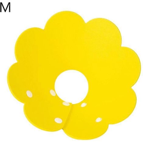 Collier de récupération pour chat Sunflower, collier élisabéthain réglable pour animaux de compagnie, cônes S/M/LM - Jaune