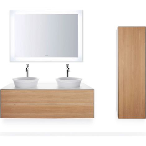 Duravit Tulip blanco, mueble de baño colgado en la pared, anchura