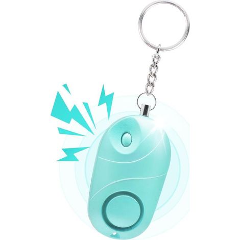 (Vert Clair) Alarme Personnelle Safe Sound Alarme de Sécurité Personnelle Porteclés sirène 130+ DB avec lumière LED Alarme de Sécurité d'autodéfense d'urgence pour Enfants Femmes (1/5)