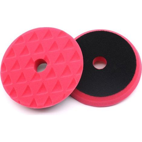 Tampon de polissage pour voiture 6 pouces rouge, adaptateur de disque triangulaire en éponge pour polisseuse-perceuse, nettoyage et lustrage (1/2)
