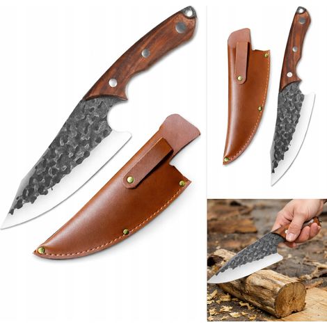 Coltello da cucina affilato da 300 mm in stile Damasco con custodia per esterni (1/3)