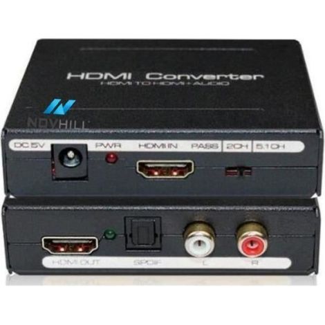 HDMI Audio extracteur convertisseur SPDIF + RCA L - R TV DVD Noir@htx (1/2)