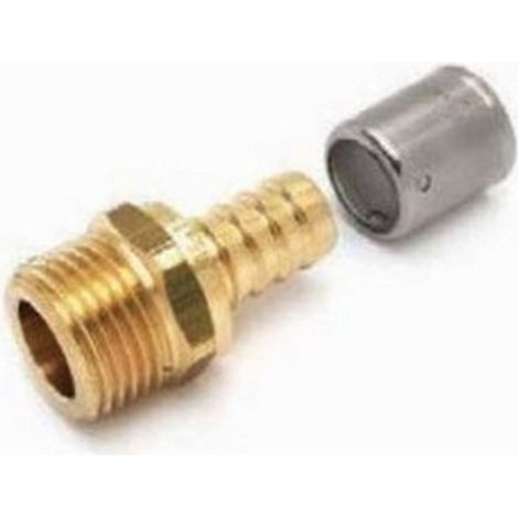 Comap P7243G – Beutel mit 2 Stück – PER-Crimpanschluss – 1/2-Zoll-Einschraubhülse mit geradem Außengewinde