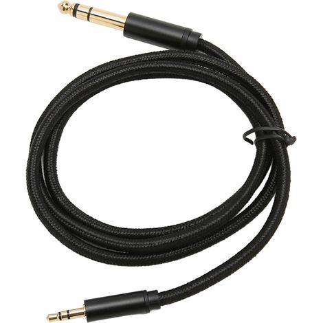 Câble audio 6.35mm mâle à 3.5mm mâle pour guitare, ampli, casque et PC - Transmission stéréo haute qualité (1/5)