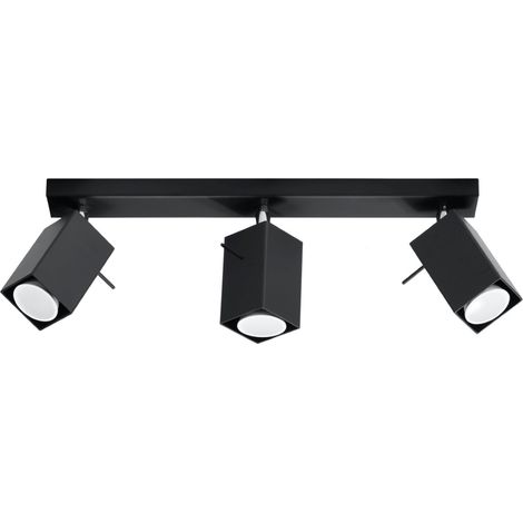 Lámpara de techo venzo 3 GU10 negro lumilo 01.103.01 (1/5)