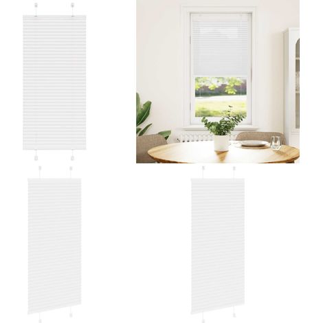 vidaXL Plissee Weiß 55x100 cm Stoffbreite 54,4 cm Polyester (1/5)