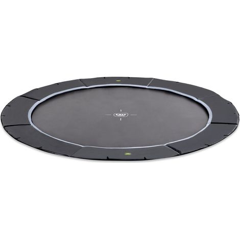 EXIT Dynamic Ground Level Sports Trampoline 12ft – Black (1/4)