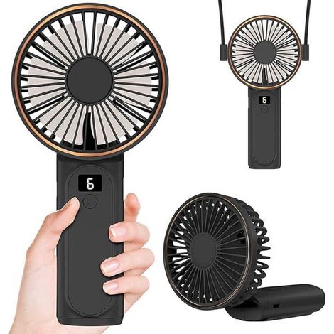 Ventilateur portable rechargeable USB , mini ventilateur silencieux à main ou de bureau