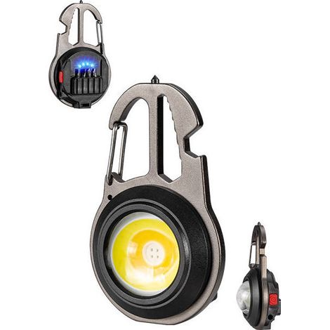 Mini LED Travail Lampes d'inspection Rechargeable Lumens Magnétique Lampe de travail Portable Petites Porte-clés Lampes de Poche étanches pour la Réparation de Camping Éclairage de Secours [Classe én (1/5)