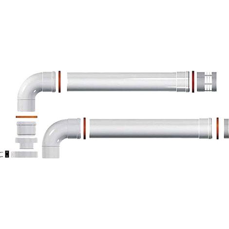 Kit scarico fumi sdoppiato per caldaie ad incasso Chaffoteaux 3318133 (1/2)