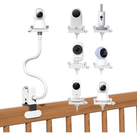 Support pour Moniteur bébé GHB,Support Universel pour caméra bébé pour Moniteur bébé Philips Avent,Supports à Pince pour HelloBaby/Blemil/Jeeber/Babyphone Philips Avent/Vtech/Momcozy/Boifun/Babystar (1/5)