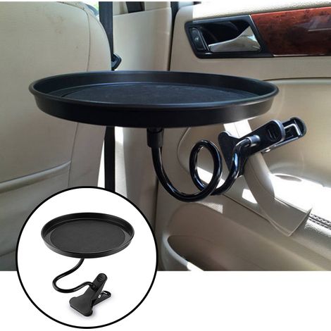 Support Voiture 360° Réglable, Fixation Siège, Plateau Repas avec Porte-Gobelet pour Boissons Snacks, Accessoire Auto Pratique (1/5)