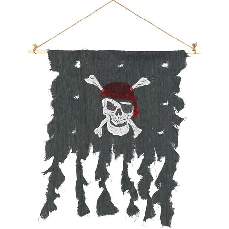Drapeau rouge à suspendre pour Halloween, cosplay, Pâques, pirate, tête de mort et os croisés (1/4)