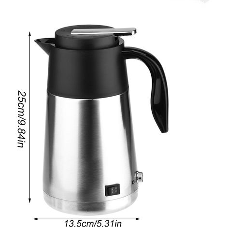 Tragbarer Wasserkocher mit großem Fassungsvermögen für Auto und LKW, 1300 ml, ideal für Reisen (12 V) (1/5)