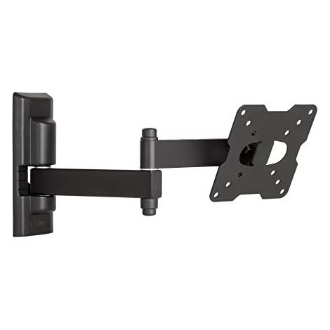 Meliconi CME EDR100, Soporte de Pared para TV con Doble Brazo, Soporte Inclinable para TV, Soporte para TV Plana de 14" a 25", VESA 50-75-100x100, Capacidad de Carga 17 Kg, Made in Italy, Negro (1/5)