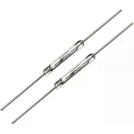 10 Stück Reed-Kontakte 14 mm x 2 mm, Miniatur-Reed-Kontakte, Reed-Schalter, 44 mm Länge - JXLGV (1/5)