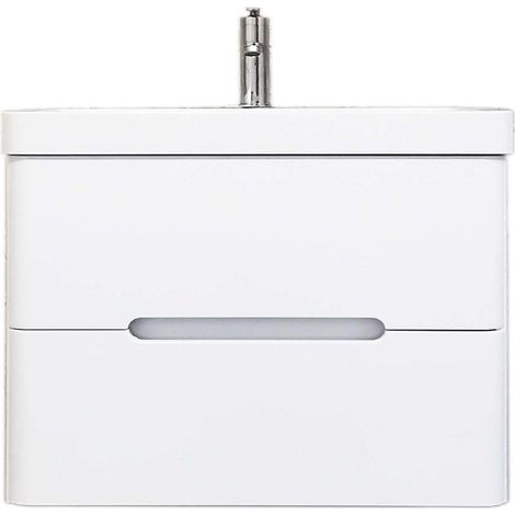 Meuble Salle de Bain FIDJI 80cm suspenduavec vasquelaqué pour salle de bain, design moderne, installation facile (1/4)