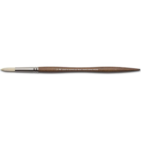 Winsor & Newton 5010510 pennello ad olio sintetico artista ad alta elasticità e durata, manico ergonomico per colori ad olio e alchidici - Pennello rotondo n. 10 (1/3)