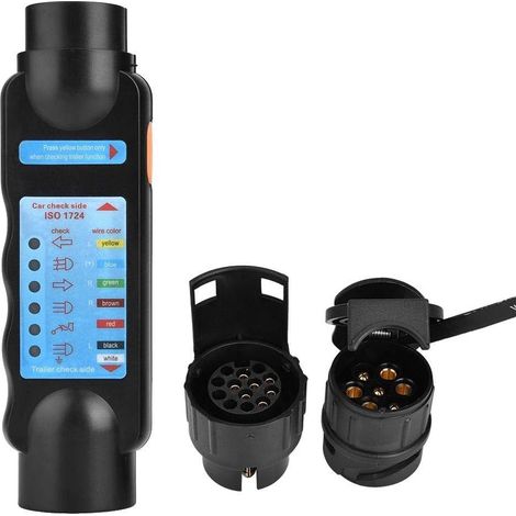 Prise de testeur de lumière de remorque, outil de diagnostic de testeur de prise de remorque 12V 7Pin / 13Pin (1/5)