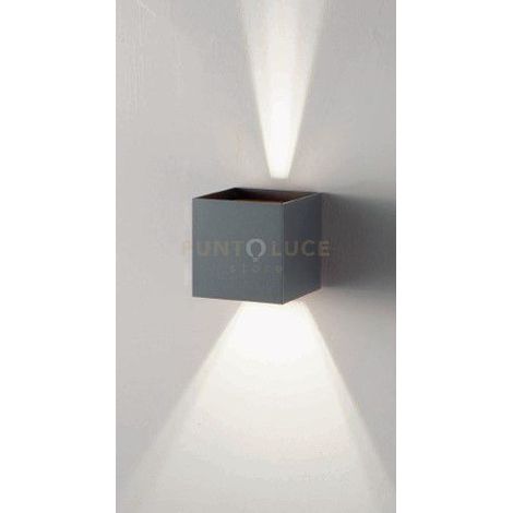 APPLIQUE DA ESTERNO A LED CUBE 4000K 770LM 10W IP65 10X10X10CM ANTRACITE