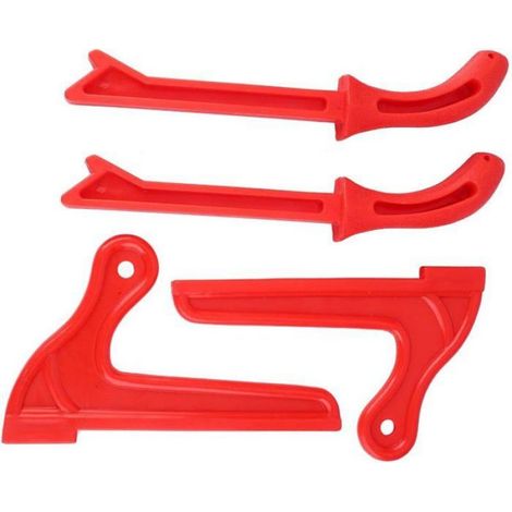 Lot de 4 Poussoirs, Plastique léger, Poignée ergonomique, Sécurité bois, Pour scie à table et dégauchisseuse (1/5)