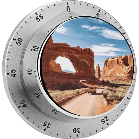 Parc national des Arches - Minuteur d'allée en acier inoxydable (1/5)