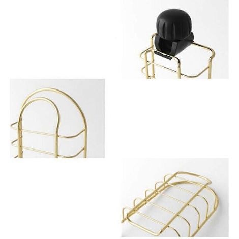 Support de rangement pour robinet en acier inoxydable, porte-éponge réglable compatible avec égouttage (1/5)