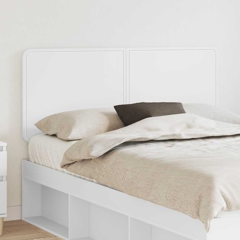 vidaXL Tête de lit Blanc Bois d'ingénierie (1/5)