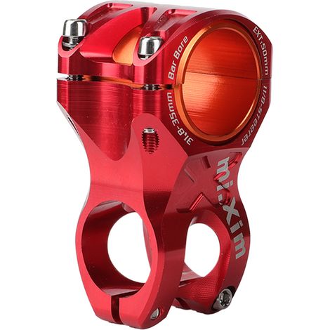 Potence de vélo courte en alliage d'aluminium 31.850mm, pièces de vélo, tige de guidon relevée (rouge) (1/5)