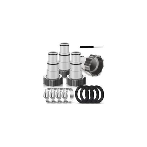 Poolschlauchadapter A, 4-teiliger Ersatzschlauchadapter für Pumpe, Poolschlauchanschluss mit Innengewinde – 32/38 mm (4) – Crezuo