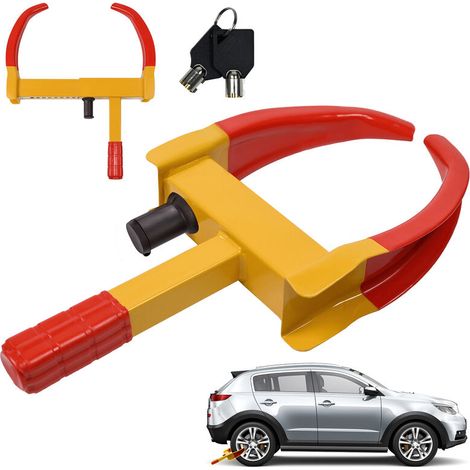 Diebstahlsicherungen Parkkralle Radkralle Wegfahrsperre Auto Einstellbar Reifenkralle Autokralle Diebstahlschutz Universal Diebstahlsicherung Mit Sicherheitsschloss HENGMEI (1/5)