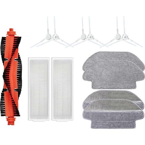 Compatible avec Xiaomi Mijia STYTJ02YM 2S/3C Conga 3490 Viomi V2 PRO/V3 SE - Pièces de rechange : brosse principale, filtre et chiffon de nettoyage. (1/5)