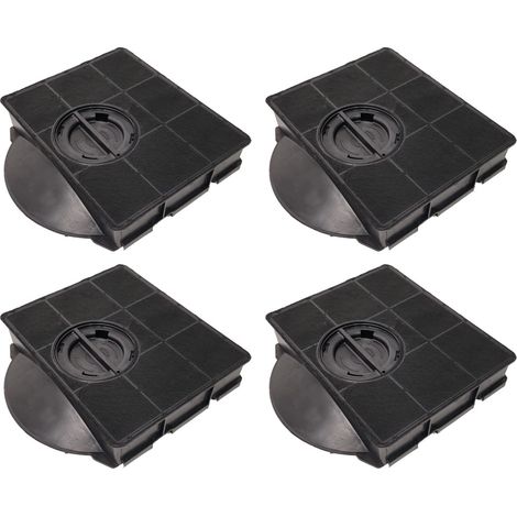 Ersatzteil - Satz von 4 Rechteck Aktivkohlefiltern FAT303 Typ 303 215X205X43 mm -  - WHIRLPOOL, ARISTON HOTPOINT, SCHOLTES, FAURE, IKEA, DE DIETRICH, FAGOR, ELICA, SAUTER, BRANDT, ROSIERES, BAUKNECHT,