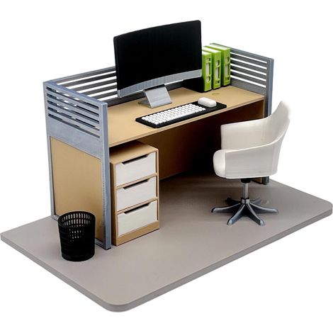 Bureau Miniature - Échelle 1 12 - En PP - Pour Maison de Poupée - Bureau de Bureau Miniature - 1 Pièce (1/5)