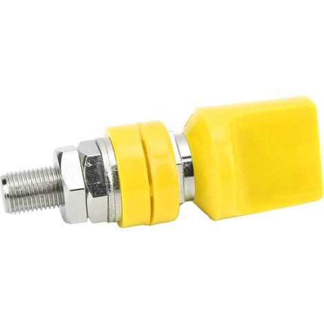 M10 100A Schraubklemmenverbinder für 4mm Bananenstecker, gelbe Drahtklemme, hohe Stromstärke, robuste elektrische Verdrahtung. (1/5)