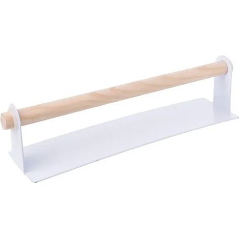 Portarrollos de cocina autoadhesivo de pared, toallero, estante de almacenamiento, perchero, accesorio de baño, perchero – blanco (1/4)
