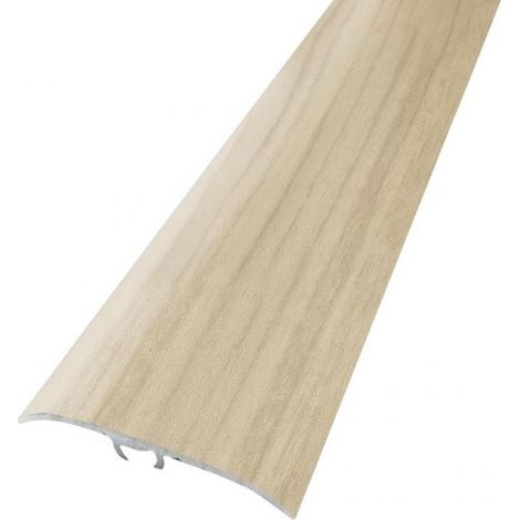 Dinac – Seuil multi-niveaux aluminium anodisé 41 x 930 mm – Différence de niveaux jusqu'à 17 mm – Finition plaxée PVC transparent – Livré avec clous-vis (1/2)