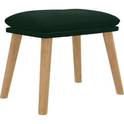 Fußhocker Dunkelgrün 45x29,5x35 cm Samt vidaXL