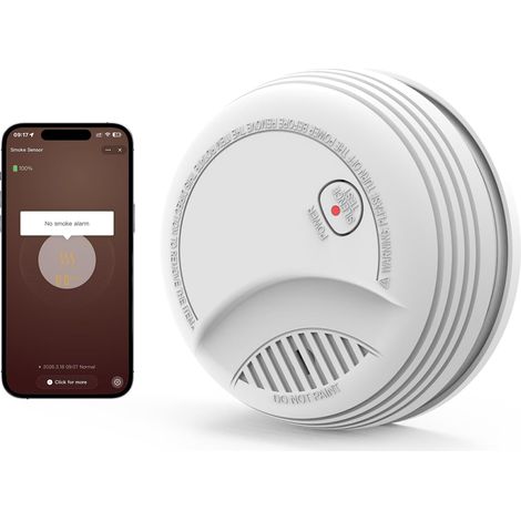 Smart WiFi Smoke Detector with Replaceable Battery (1/5)
