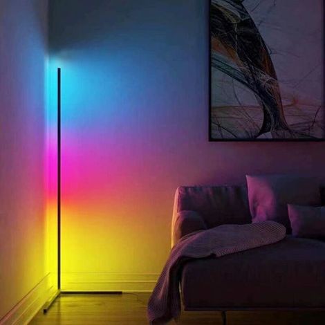 LangRay RGB Lampadaire led 15W Lampadaire Salon Luminosité Réglable d'angle Style Nordique Lampe d'intérieur éclairage décoratif Lampe Debout - 120CM (1/5)