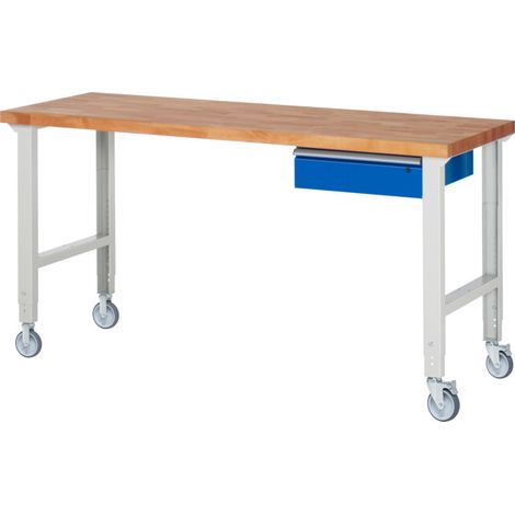 Rau Établi mobile réglable en hauteur 7001A1, L2000xP700xH950-1000mm (1/5)